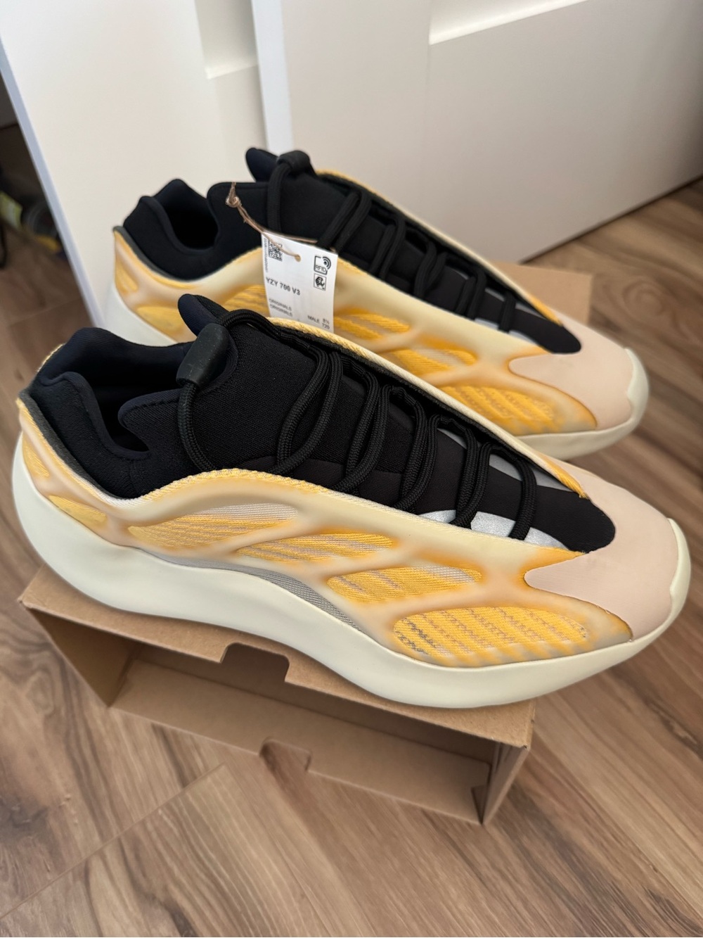 Yeezy 700 V3 Men’s Sneakers - Yellow/Black/Cream